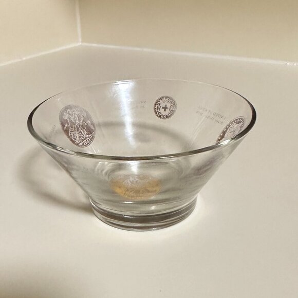 Clear Glass Bowl with Gold Accents - Picture 7 of 16